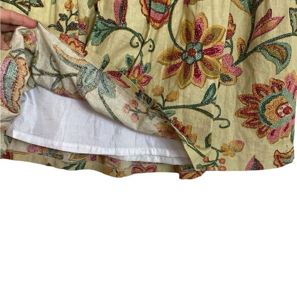 Heart Moon Star 2 Skirt with denim waist band side zipper sequins floral - Picture 4 of 6